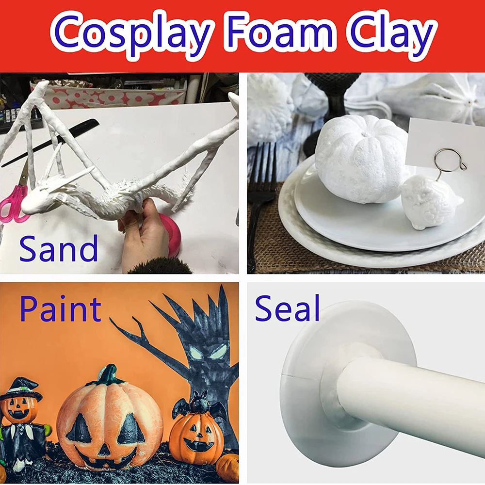 Foam Clay Air Dry Modeling Clay - Moldable Cosplay Soft Clay for