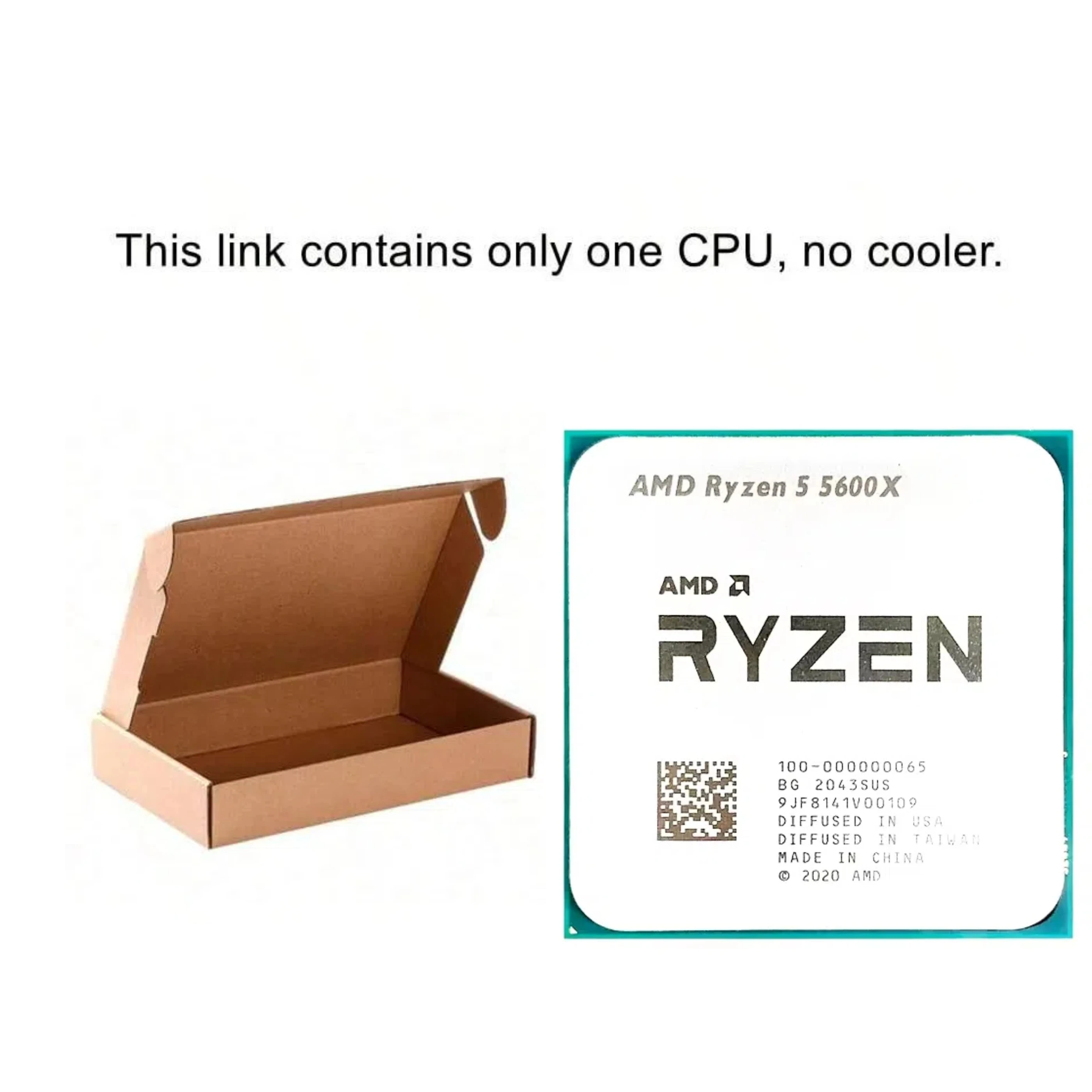 CPU Processor AMD Ryzen 5 5600X 3.7GHz Six-Core Twelve-Thread 7NM 65W L3 = 32M Socket AM4