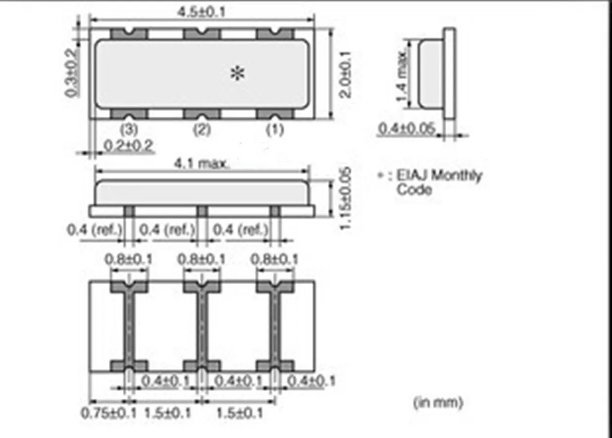 CSTCR4M00G53-R0 4M 4MHZ SMD 4520 3Pin 4.5*2.0mm Ceramic crystal oscillator Quartz Resonator 4.000MHZ SMD-3 10pcs MURATA