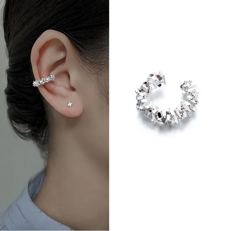Clip Earrings 1 Pcs Irregular Star For Women No Piercing Ear Cuff Jewelry
