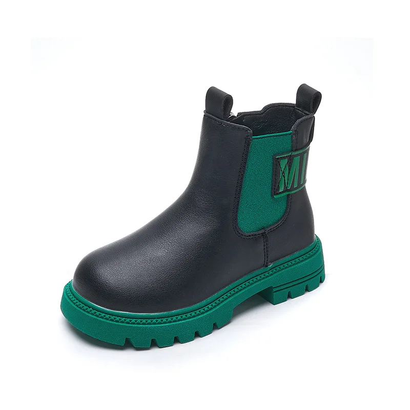 

Детские ботинки 2023, весенние модные детские ботильоны челси, обувь для маленьких девочек, черные ботинки, мягкая обувь на платформе для малышей