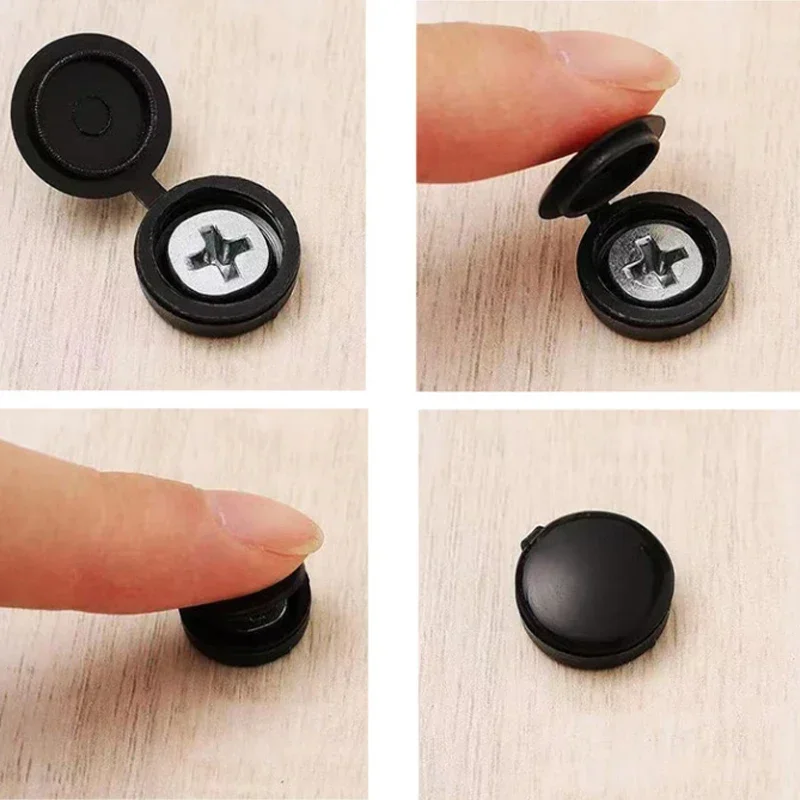 Screw caps White Black Grey Plastic One-piece Screw Cap Cover Nail Nuts Bolts Decorative Folding Ugly Covers