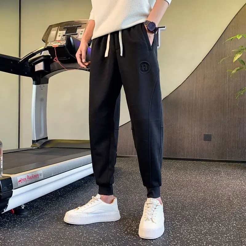 Autumn Winter KPOP Fashion Style Harajuku Slim Fit Sport Sweatpants Loose All Match Thick Casual Pants Solid Pockets Harem Pant