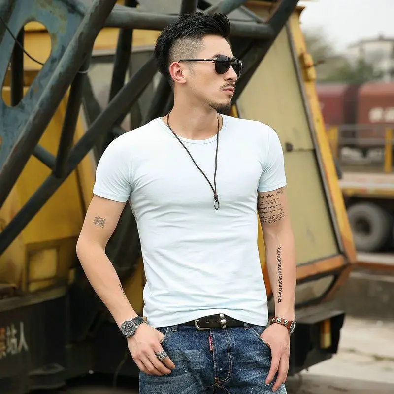 thumbnail image 1 of Camisetas para hombre, camiseta de secado rápido, camiseta ajustada para hombre, camiseta lisa para gimnasio, músculos lisos, ajustada, amarilla, manga corta, moda, caliente, 1 of 5