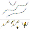 Parrot Bird Standing Toys Cotton Rope Colorful Toy Chew Perches For Bird Swing Harness Cage Pet Toy Parrot Climbing Toys 3
