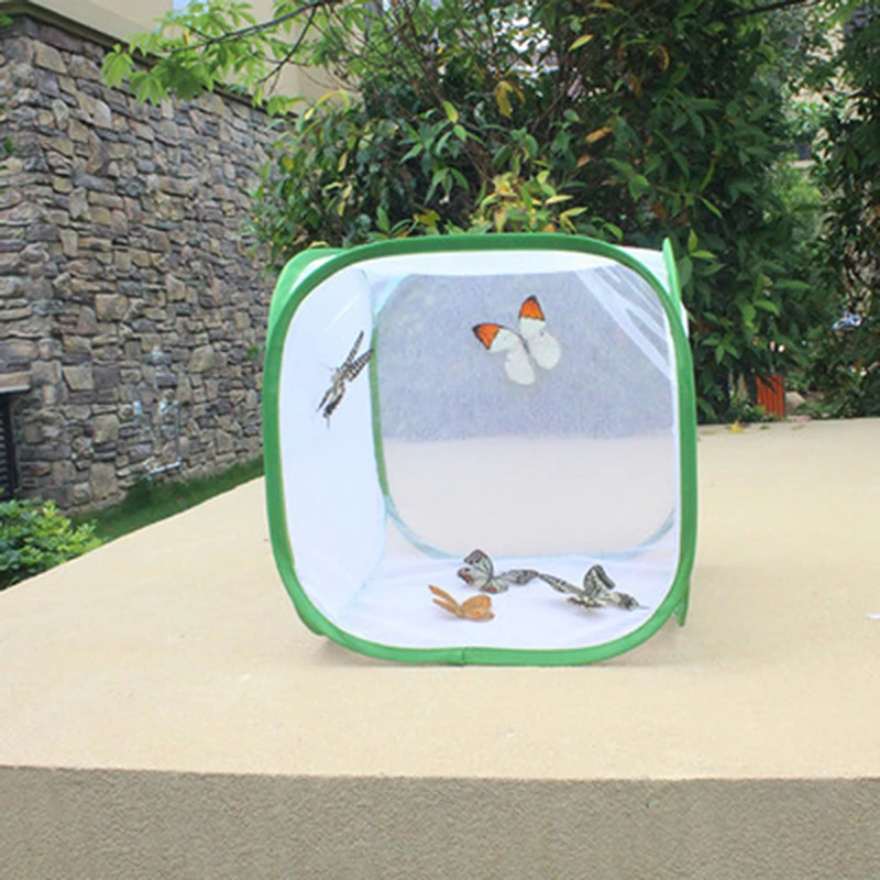 Insect Cage Collapsible Mesh Habitat Bird Butterfly Mantis Stick Grid Breeding Cricket Net Cloth Farm Cocoon Silkworm Hatch