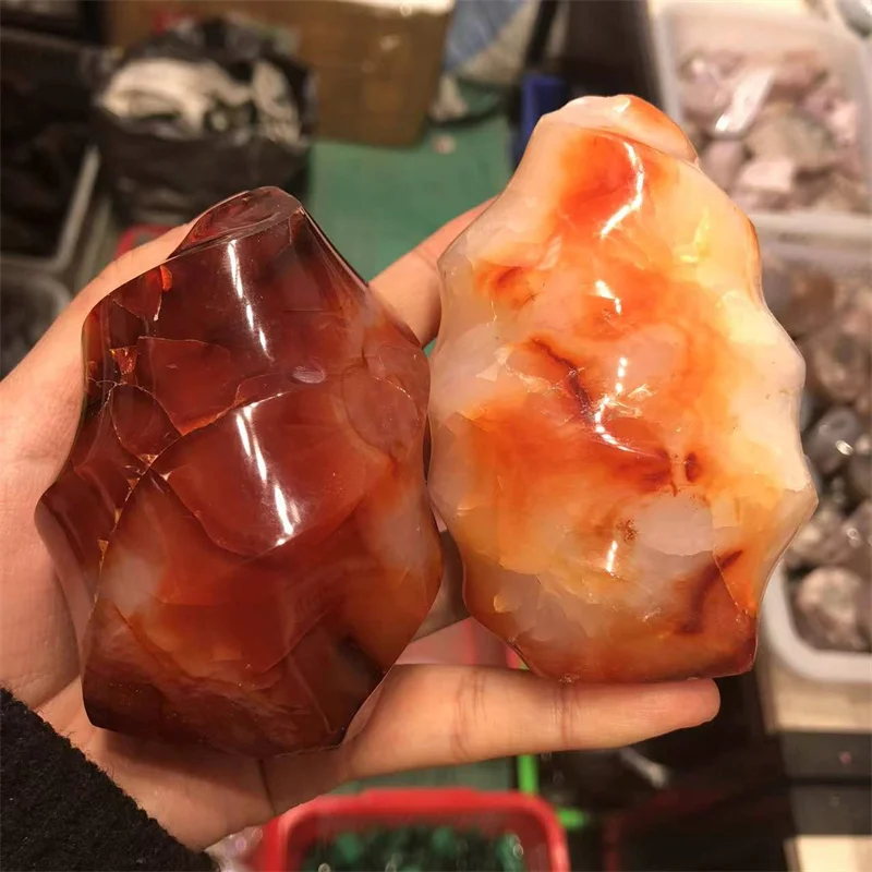 

Natural Red Agate Torch Polished Quartz Stones Crystal Healing Reiki Gemstones Feng Shui Home Decoration