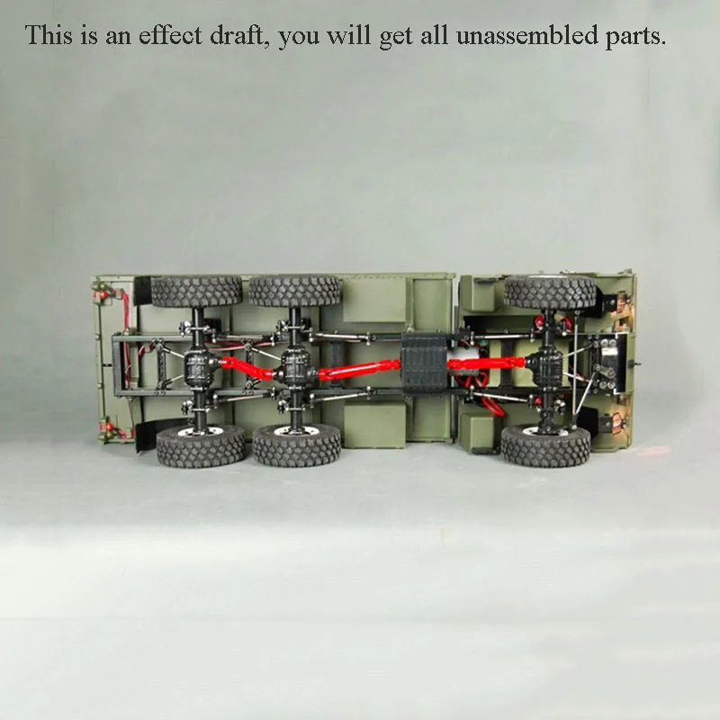 CROSSRC 1/12 RC Car MC6A Off Road Military Truck 3 Axles KIT Model Motor W/O ESC Toy TH10480 3