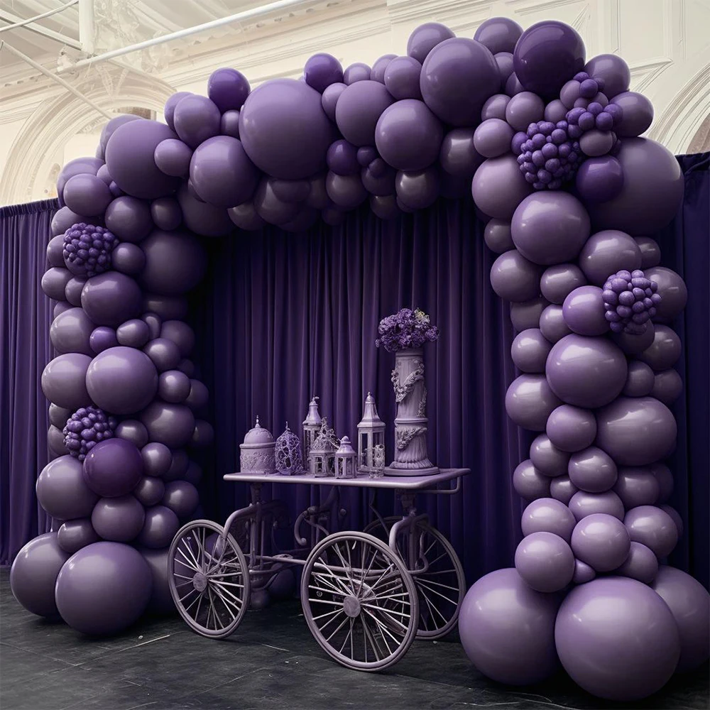 

100pcs Set 10 Inch Purple Latex Latex Balloon Birthday Balloons Party Balloons For Birthday Party Latex Party Balloons