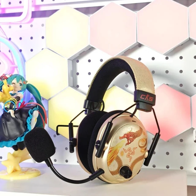 V3 Pro CS2 Co-Branded Bluetooth Wireless Headphones Ergonomic Design Low Latency E-sports Gaming Headphones 1