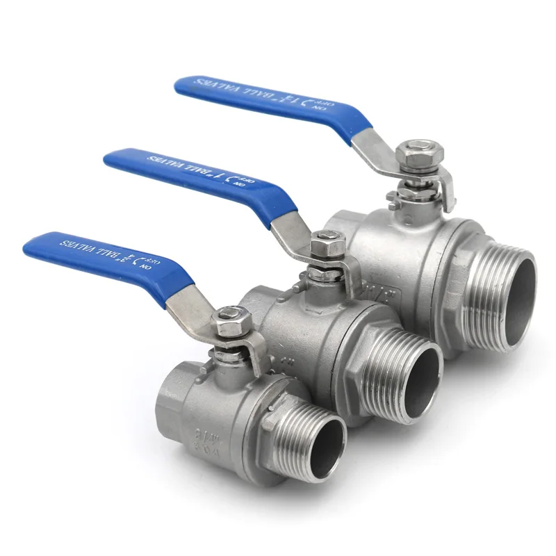 

1/4"3/8"1/2"3/4"1"1-1/4"1-1/2" BSP Female to Male Thread SS304 Stainless Steel Two-piece Ball Valve Water Air Oil Homebrew