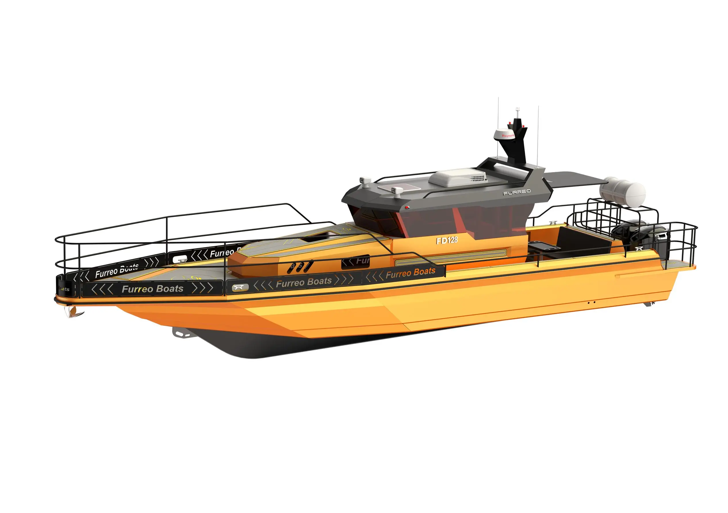 FURREO YACHT FD135 13.5m Length Aluminum Alloy Fishing Yacht Made in China-Professional Fishing Companion CE Certificated