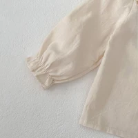 Spring and Autumn New Baby Clothing, 0-3 Year Old Female Baby, Black Ear Edge Doll Neck Top 5