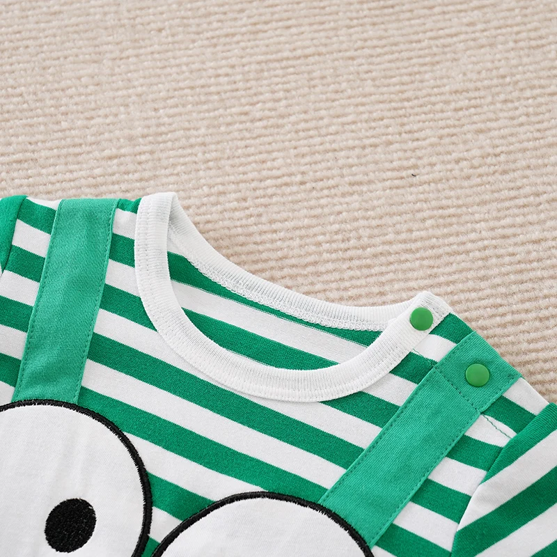 Newborn Clothes Cute Cartoon Frog Print Cotton Comfortable Soft Summer Boys Girls 0-18 Short Sleeved Baby Jumpsuit baby rompers,baby jumpsuit,cotton jumpsuit,cotton onesies