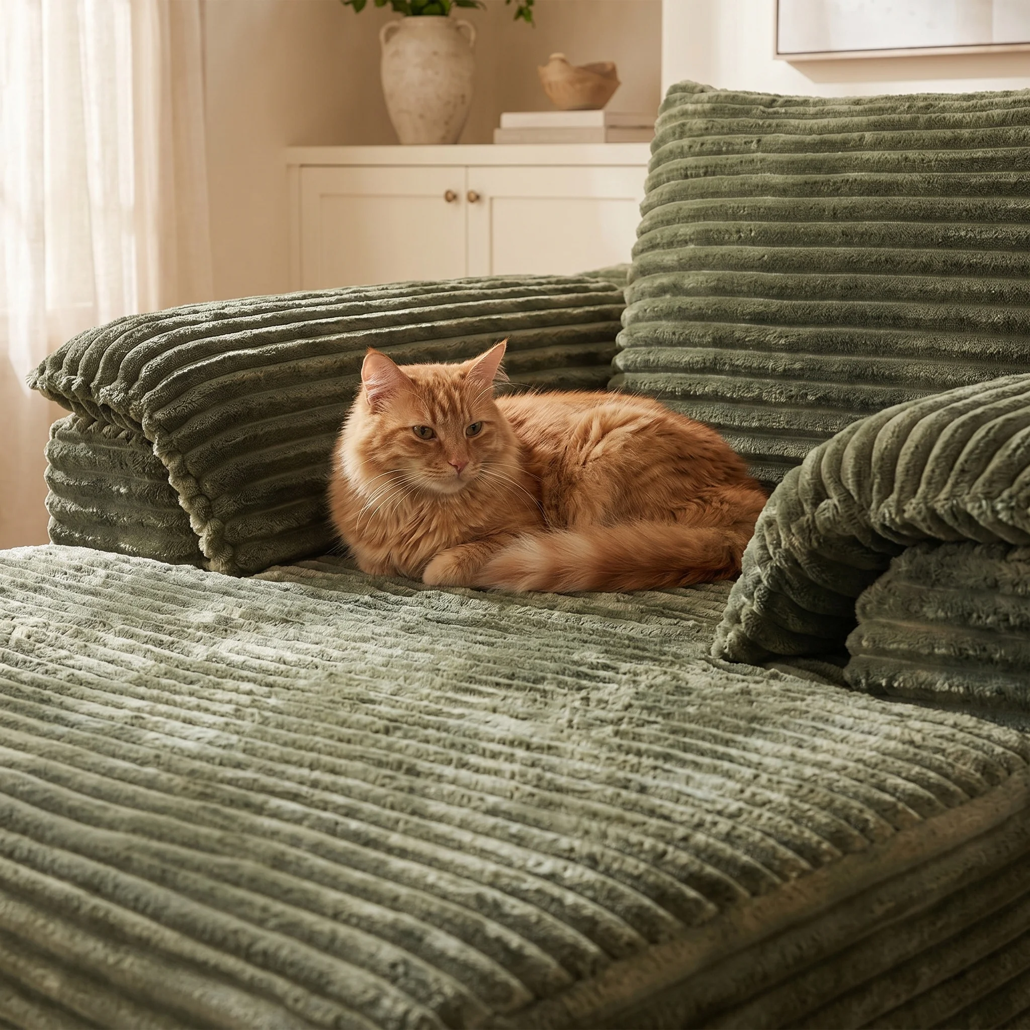 Oversized Corduroy Sofa Bed 8