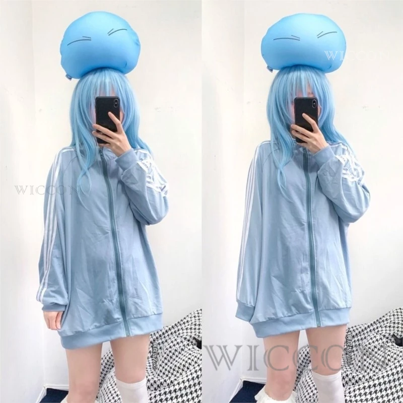 

Rimuru Tempest Cosplay Anime That Time I Got Reincarnated As A Slime Costume Halloween Uniform Trench Wig Daily Set