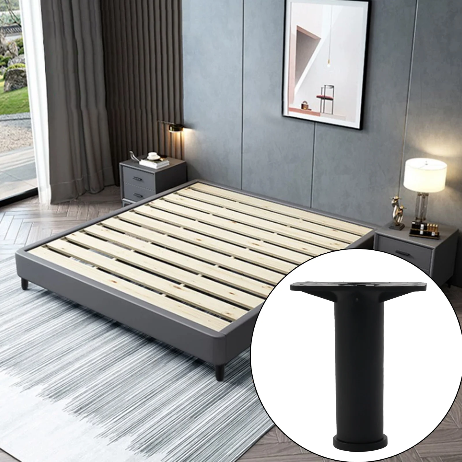 1pcs Bed Beam Support Foot Fixer Telescopic Adjustable Plastic Furniture Leg Sofa Leg Bed Bottom Load Bearing Bracket Tools