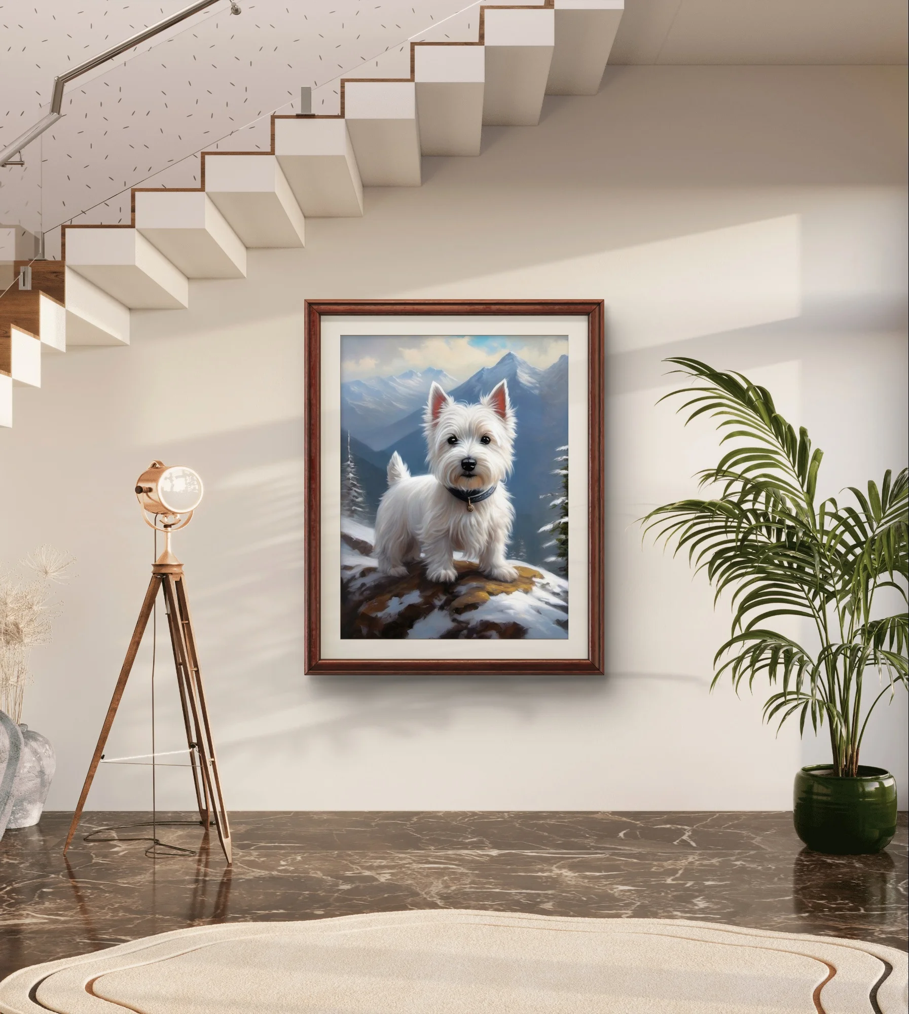 West Highland White Terrier Diamond Painting Cute Puppy Art Portrait DIY Diamond Embroidery Mosaic Oil Painting Home Decor