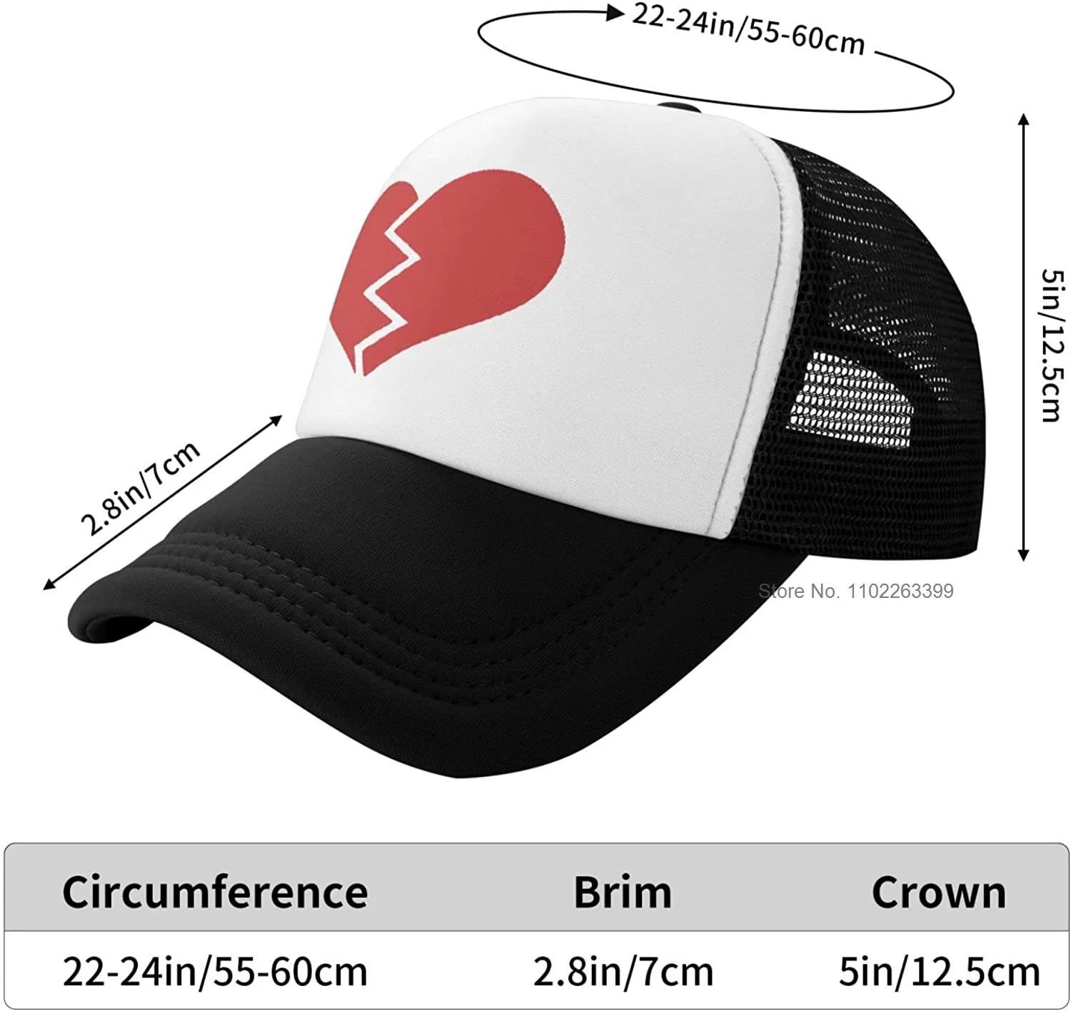 Trucker Hat for Men red Crown Print Mesh Back Baseball Cap Adjustable Fit  for Outdoor Sports