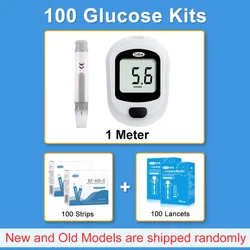 Advanced Blood Glucose Monitoring Kit with Test Strips and Lancets (100 glucose kits)
