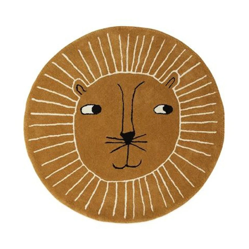 

Cartoon Lion Baby for Play Mat Crawling Soft Pad Newborn Game Rug Round Floor Carpet Interior Room Decor