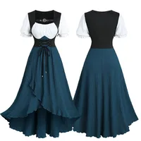 ROSEGAL Plus Size Lace Trim Grommets Lace-up Buckle Panel Ruched Dresses Tulip Hem Women's Fashion Elegant Casual Maxi Dress - Image 2