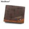 New Men's Wallet Short Cross Section Youth Tri-fold Wallet Stitching Business Multi-card Zipper Coin Purse Wallet Passport Cover 5
