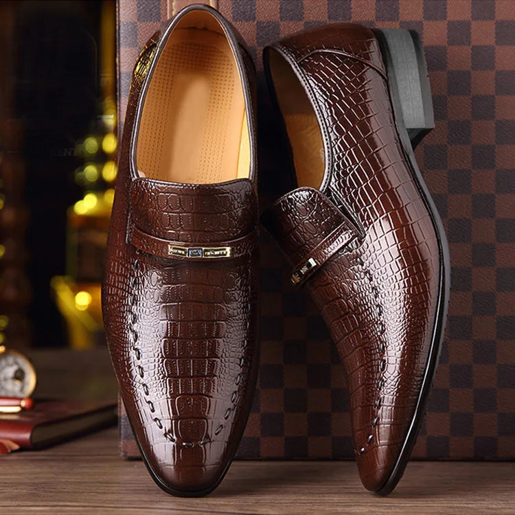 

Mens PU Leather Shoes Luxury Crocodile Pattern Men Business Dress Shoes Casual Social Shoe Male Wedding Footwear Zapatos Hombre