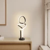 Small Unique Bedside Dimmable LED Table Lamp with Plug, Modern Desk Lamp for Girls Room, Living Room, Dresser 4