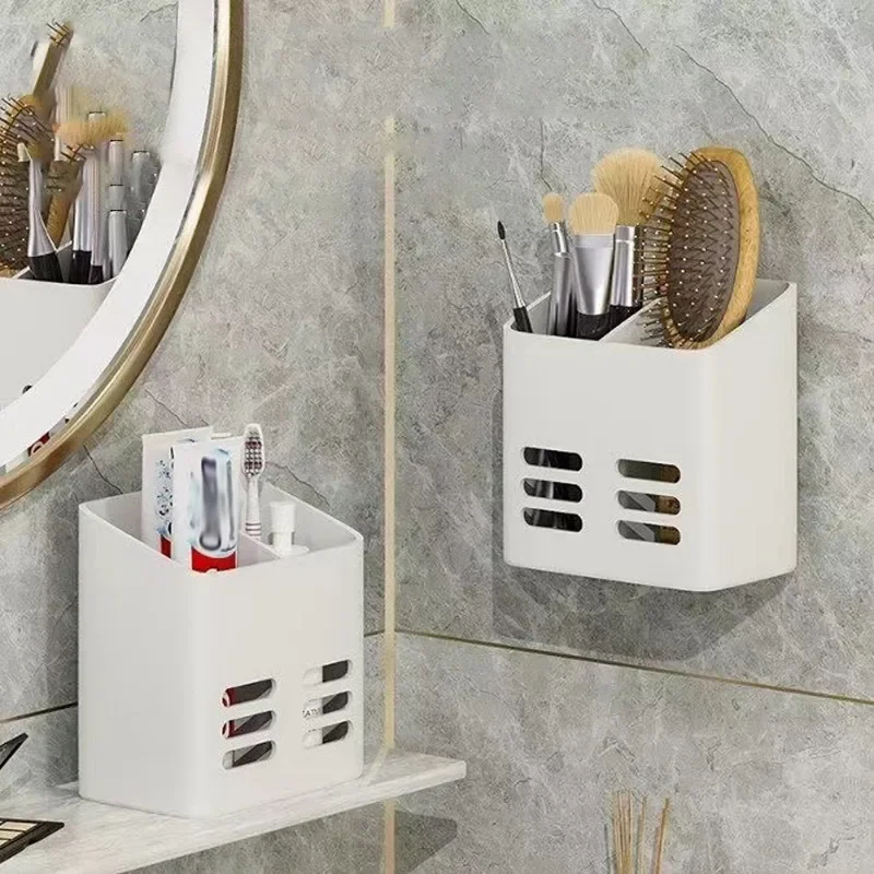 3/1PCS Storage Boxes Wall Mounted Bathroom Toothpaste Cosmetics Racks Comb Razor Skin Care Product Home Storage Organizer Box 5