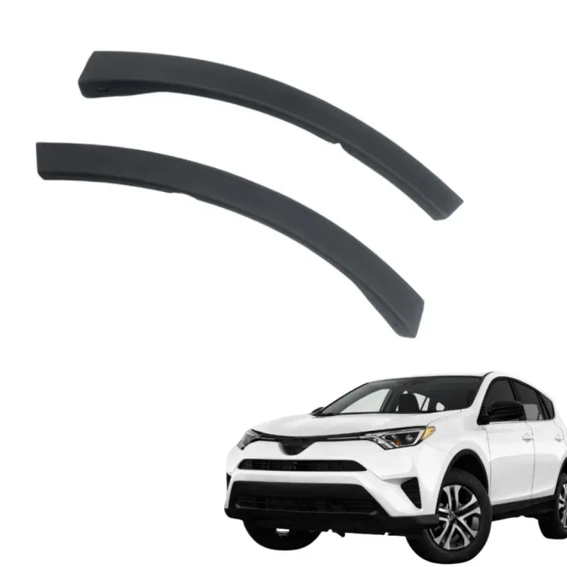 자동차 앞 범퍼 휠 펜더 몰딩 트림 블랙 액세서리 52113-0R060 52112-0R060 토요타 RAV4 (XA40) 2016 2017 2018용