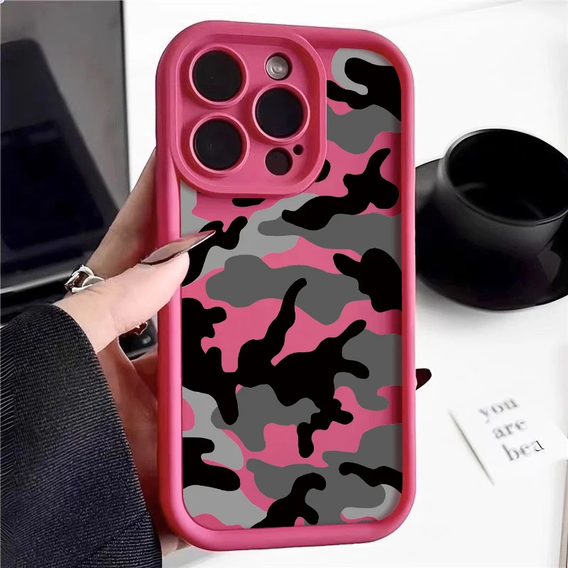 Camouflage Pattern Shockproof Soft TPU Silicone Phone Case Cover