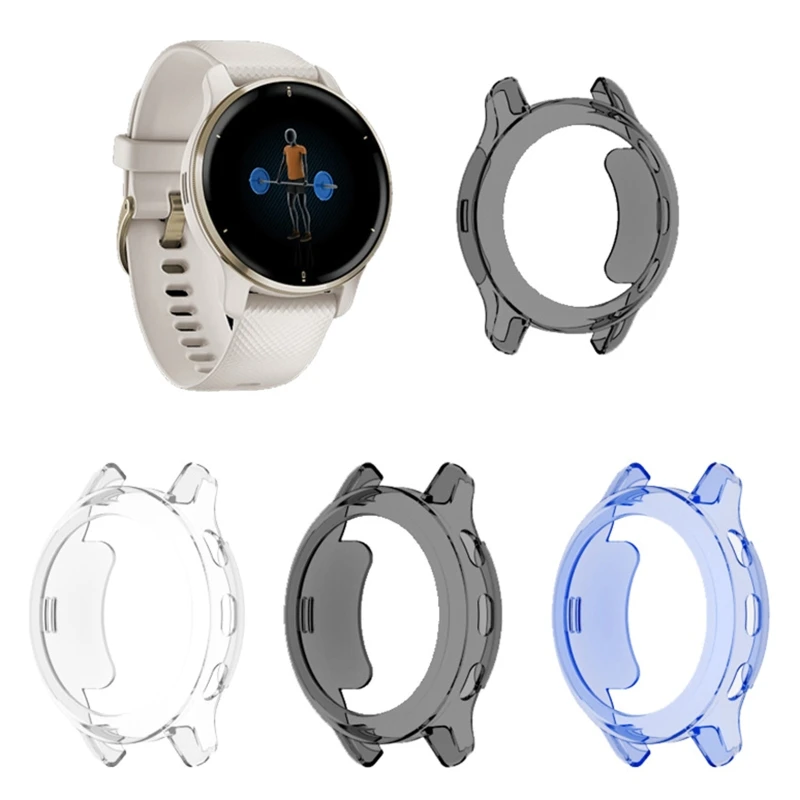 

Anti-scratch Screen Protector for Garmin Venu 2 Plus 43mm Coverage Bumper Shell