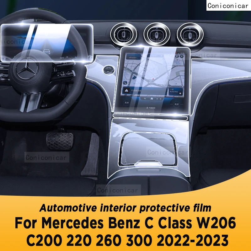 

For Mercedes Benz C Class W206 C200 220 260 300 2022 2023 Navigation Automotive Interior Screen Protective Film Anti-Scratch