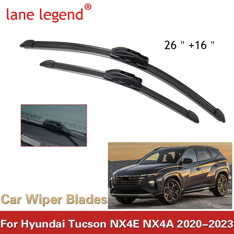 Limpiaparabrisas sin marco para Hyundai Tucson NX4 2022 2023, parabrisas de  ventana delantera, cortador de goma, reemplazo de coche - AliExpress