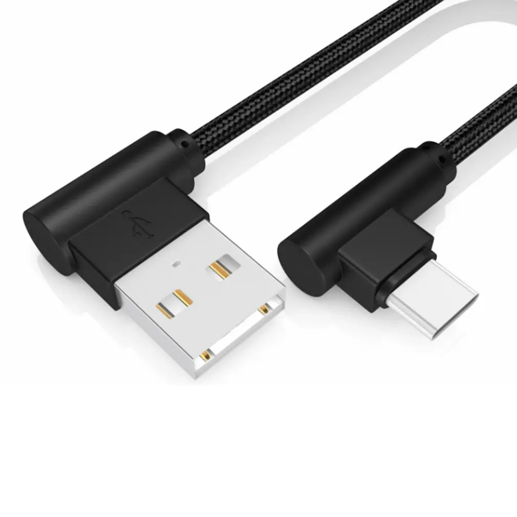 25cm Short Line Fast Charging USB Phone Data Cable Double Bend Game Cable Micro V8 Type-C i12 Interface For All Smartphones