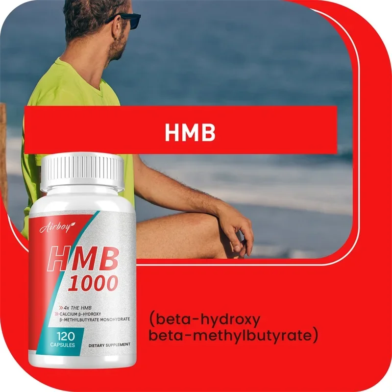 HMB Male Energy Booster-for Increased Muscle Mass and Athletic Strength, Energy Supplement, Endurance, Non-GMO