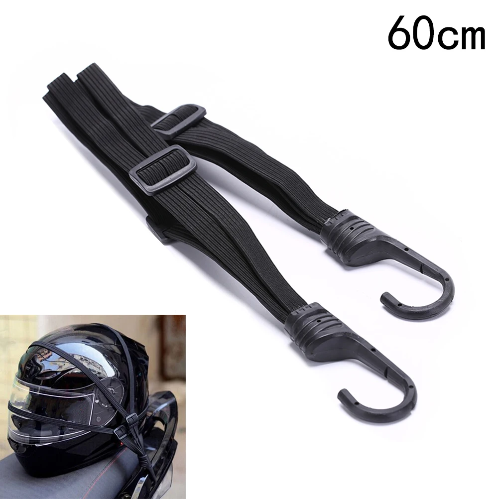 

Motorcycles Strength Retractable Helmet Luggage Elastic Rope Strap with 2 Hooks