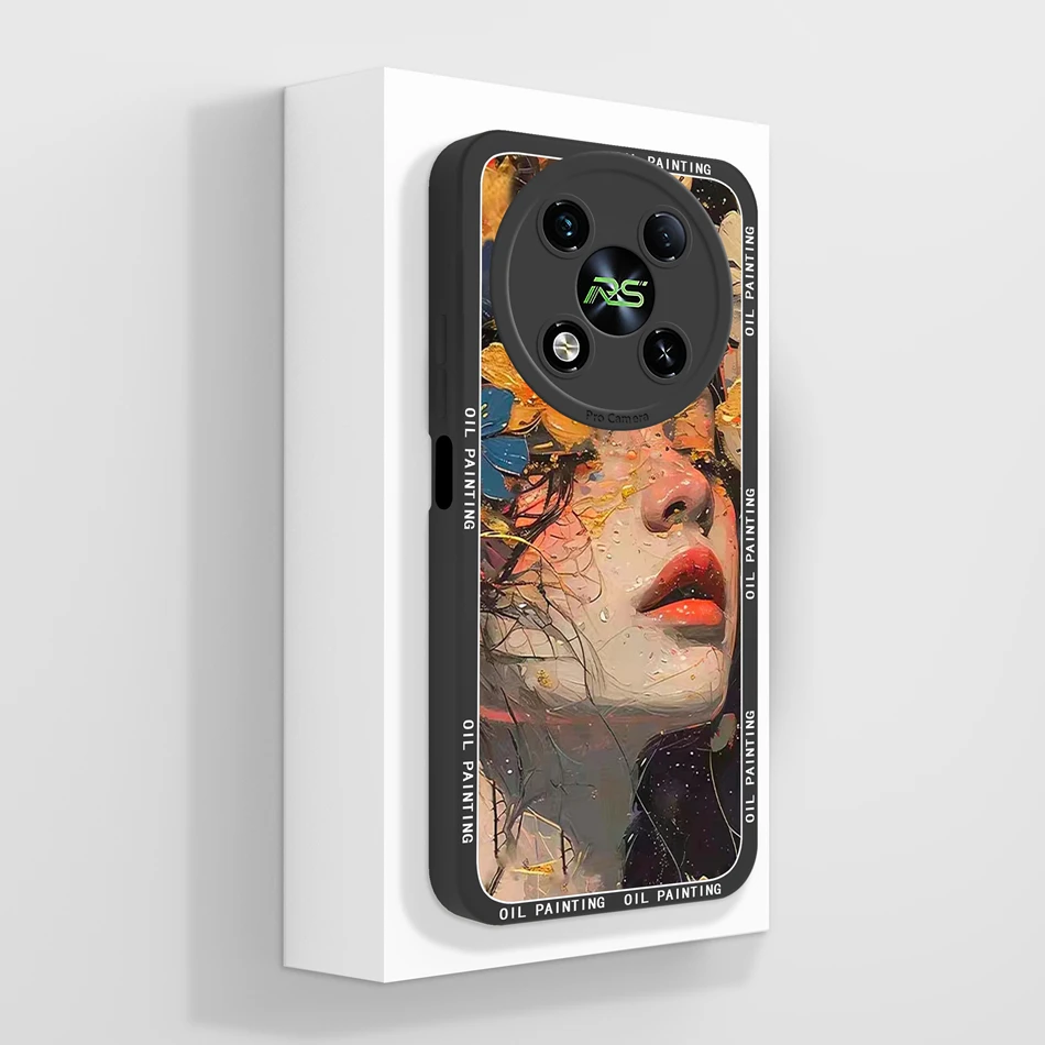 Luxurious Flowers Soft Liquid Silicone Phone Case with Camera Protection & Anti-Drop Design