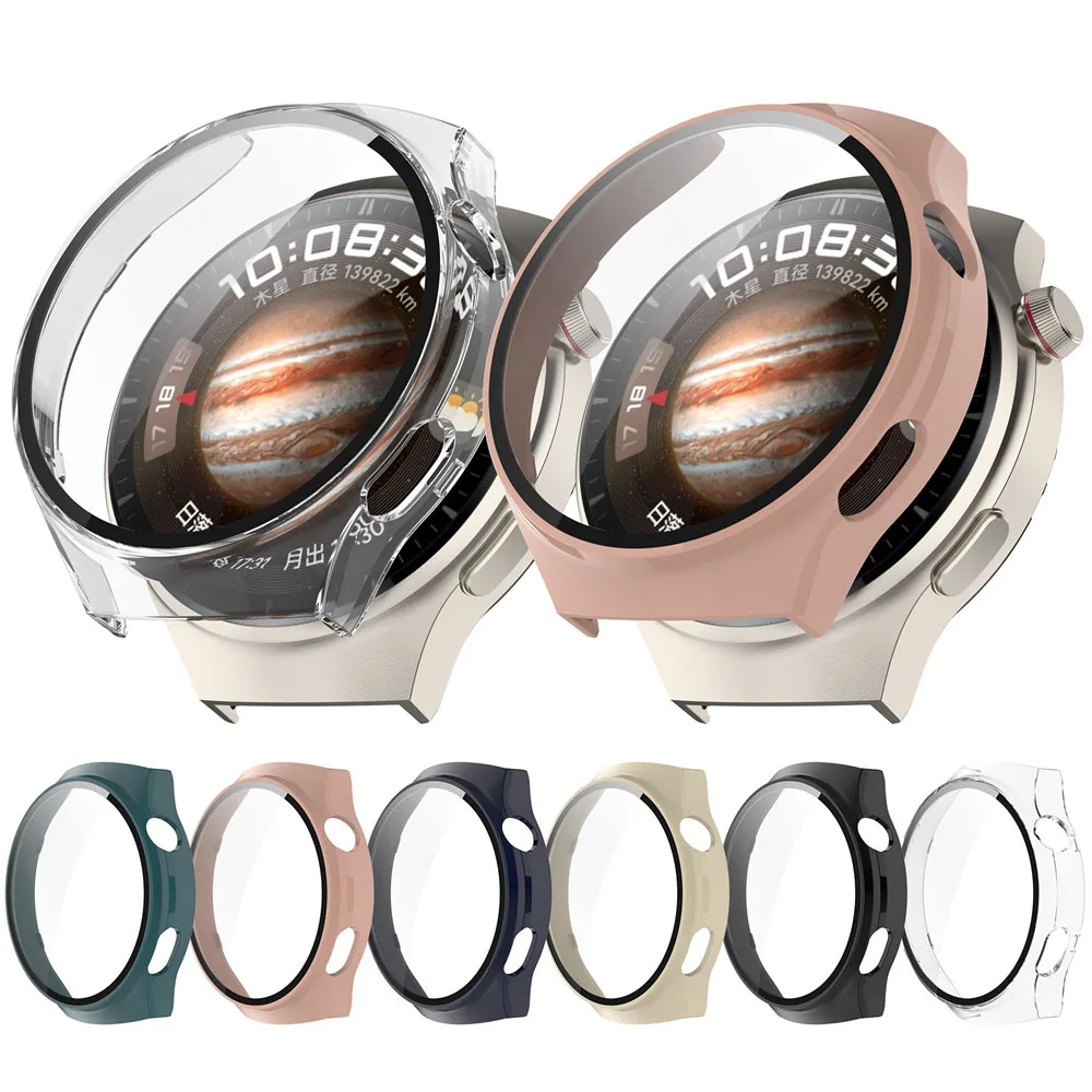 Cases Cover For Huawei Watch 4 Pro Bracelet Protector Shell Case With Glass Film 2in1 Screen Protection Frame Bumper Accessories watch screen protector case apple watch screen protector case watch protective case watch cover watch protective cover