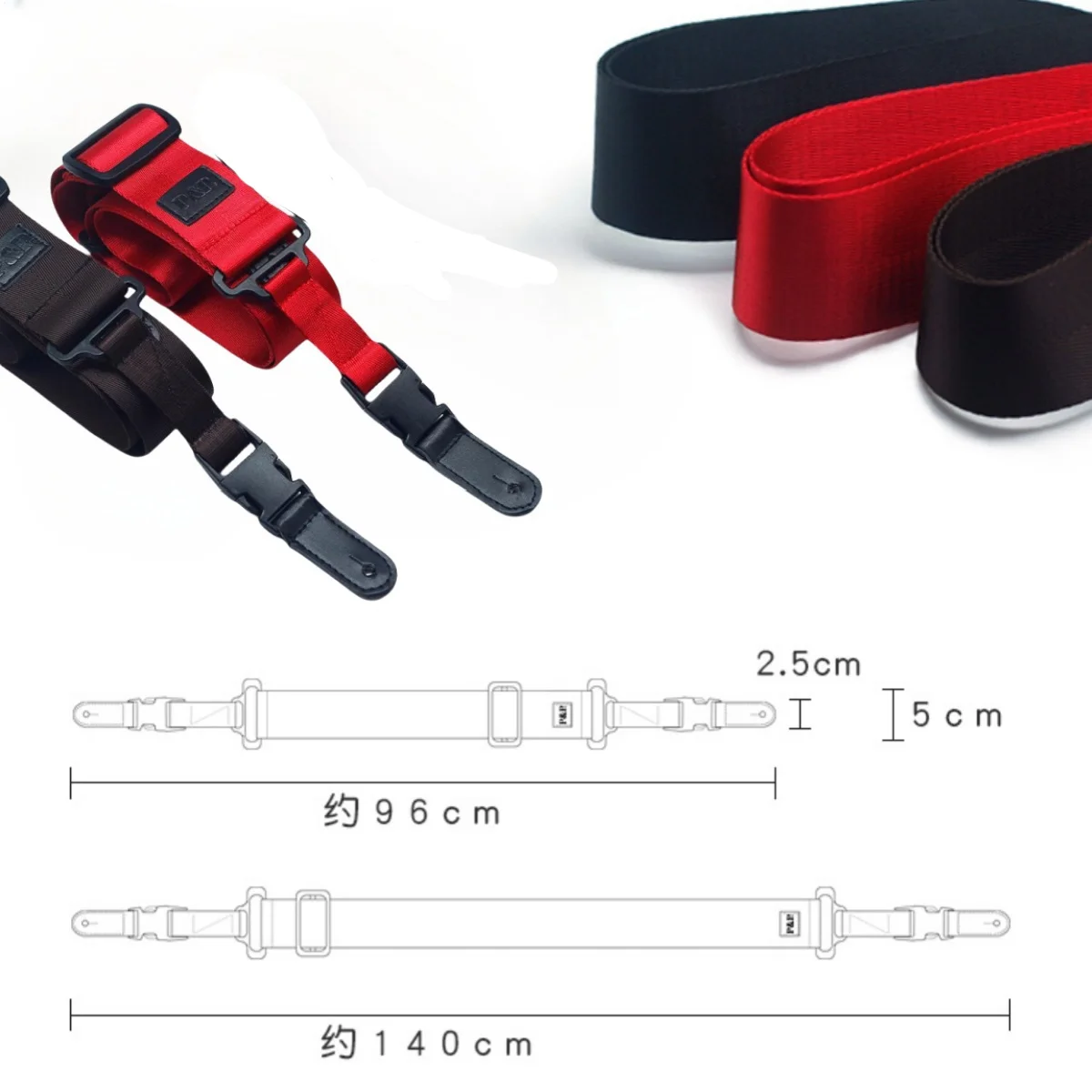 Nylon Guitar Strap - Lightweight, Adjustable, Anti-Slip, Soft & Durable with Quick Release Clips