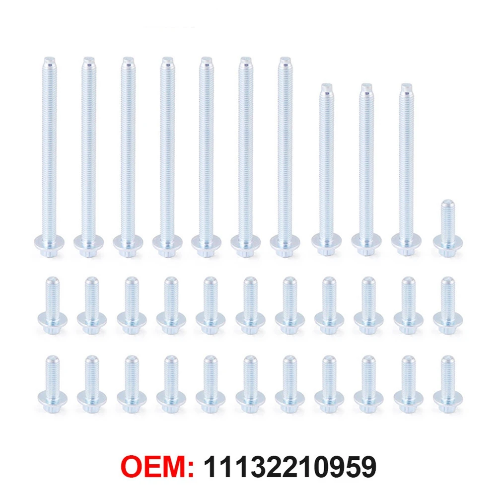 

33pcs Engine Oil Pan Bolt Set For BMW E88 E90 E91 Replaces 11132210959