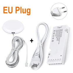 Smart LED Strip Driver with Touch Switch - DIY Home Cabinet and Shelf Lighting Adapter - 60W 6xDupont Port (EU Plug)