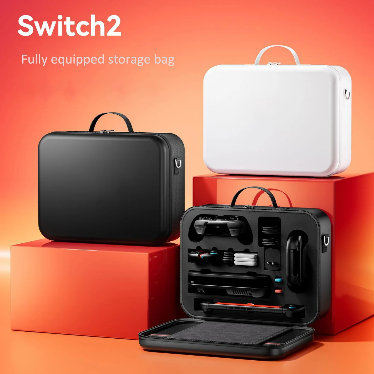 Bolsa de armazenamento Switch 2 adequada para capa protetora Switch OLED, conjunto completo de console de jogos NS2 de grande capacidade