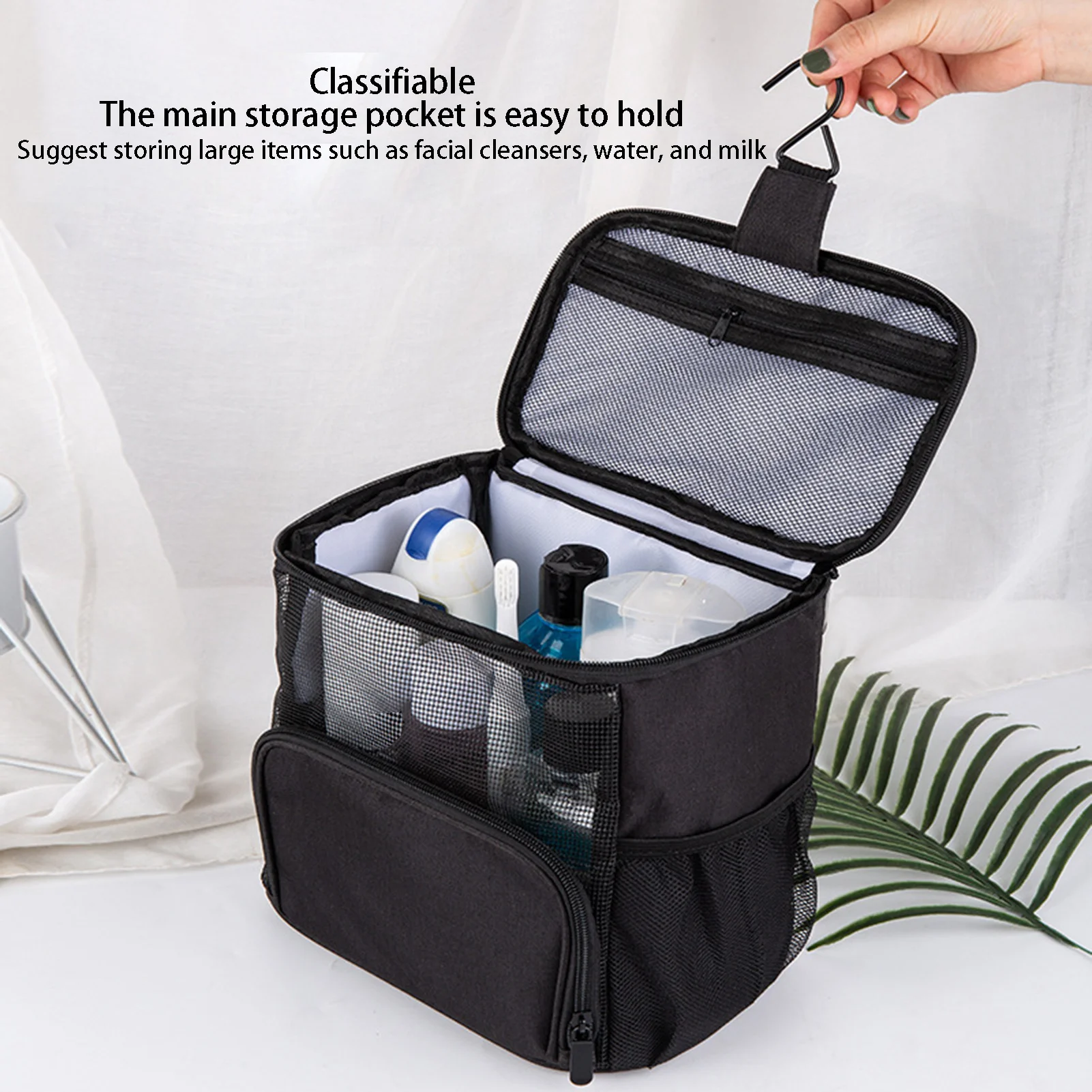 

Large Capacity Makeup Toileting Bags Waterproof Durabel Oxford Cloth Makeup Bag for Daily and Travel Cosmetics d88