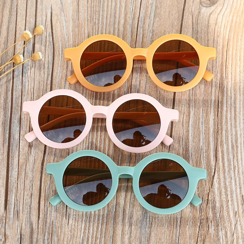 baby stroller toys Cute Round Frame Kids Sunglasses Summer Uv Protection Baby Girl Boy Sunglasses Outdoor Uv400 Beach Children Glasses teething toys for babies