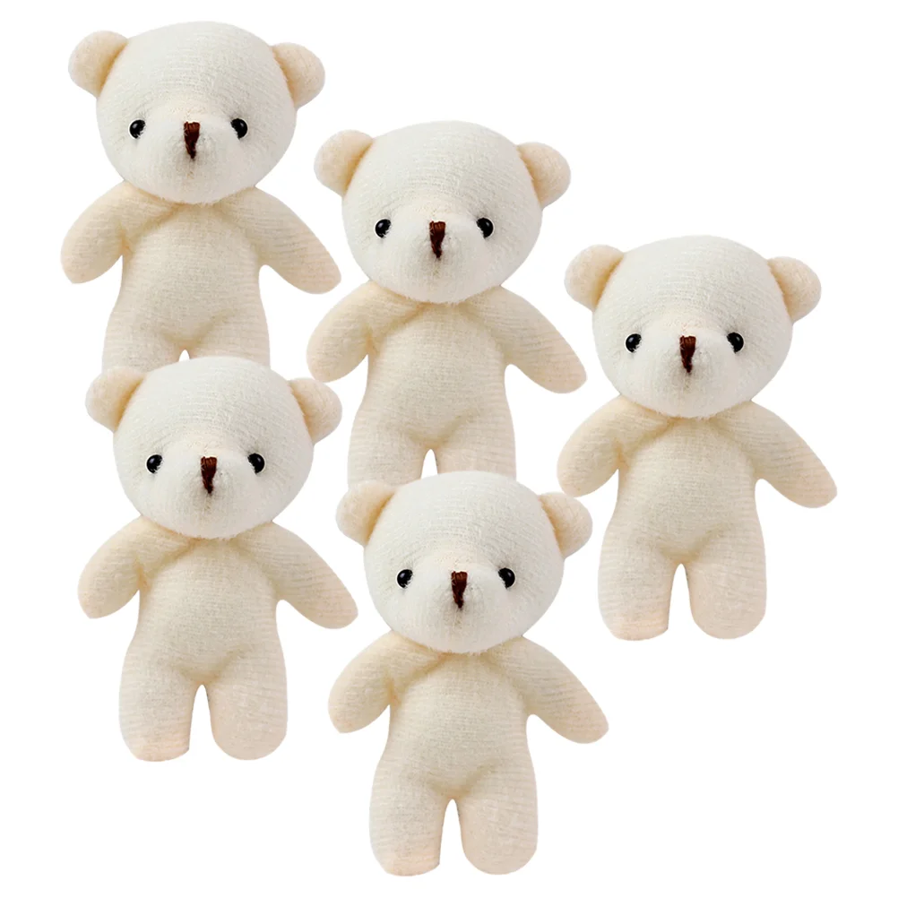 5 Pcs Toys Mini Bear Tiny Stuffed Small Christmas Home Accessory Bears Child 5 pcs blenders brush painting accessory drawing multifunction kids supply child