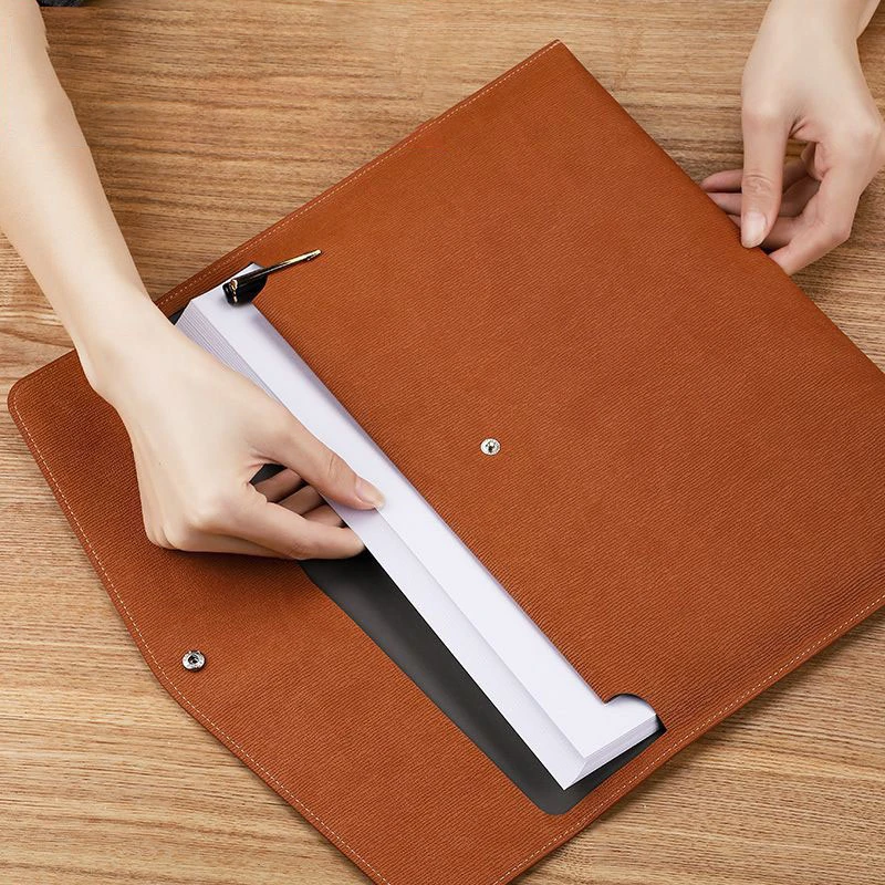 Pu Storage Bag Pu File Bag Storage A4 Zipper A4 File Folders