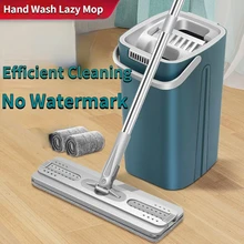 Mopa plana de microfibra para limpieza de suelos, accesorio manos libres, en seco y húmedo, Herramientas de limpieza