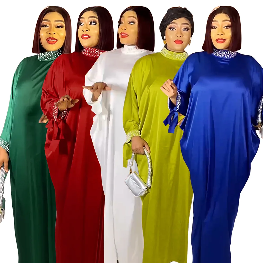

African Loose Muslim Robe Jilbab Abaya Long Sleeve Ramadan Lady Dubai Turkish Islamic Dress Abayas Women Clothing